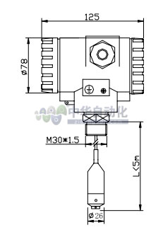 ！！！！ColliHigh+JYB-KB系列防爆型软不锈钢管连接投入式静压液位变送器+安装方式1