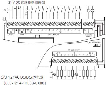 !!!!!!SIEMENS+1214C系列CPU+接线方式2