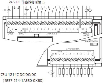 !!!!!!SIEMENS+1214C系列CPU+接线方式3