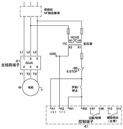 G3JA-C系列三相混合软启动器接线方式