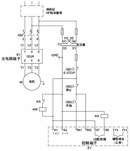 G3JA-C系列三相混合软启动器接线方式