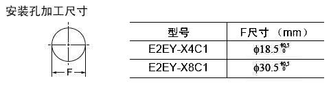 E2EY非磁性金属专用接近传感器安装方式